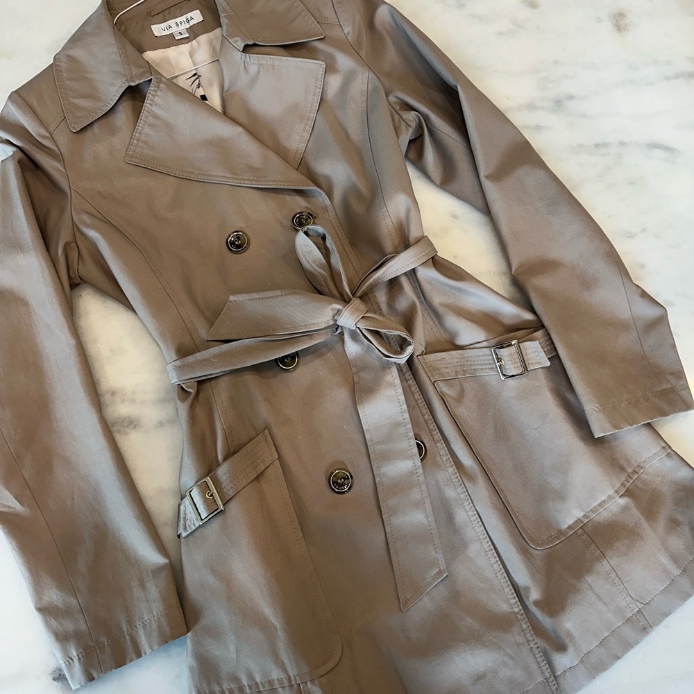 Via Spiga Women's Beige Trench Coat